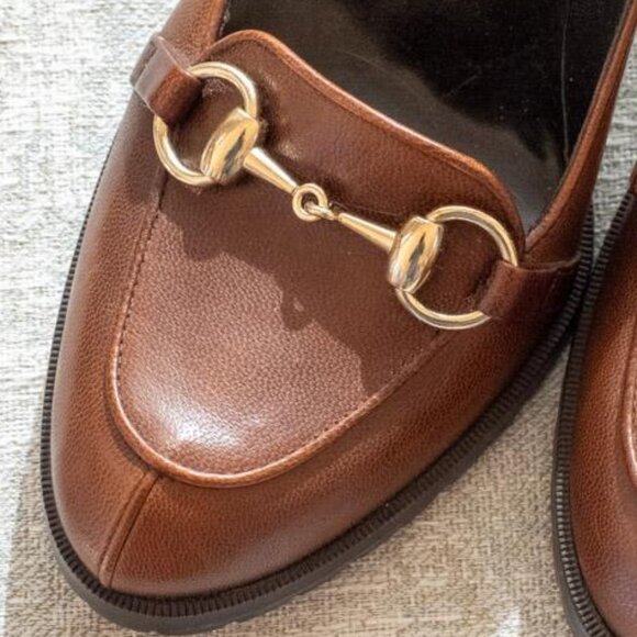 Like New, Gucci Leather Horse-bit Lug Sole Heels - Picture 8 of 16